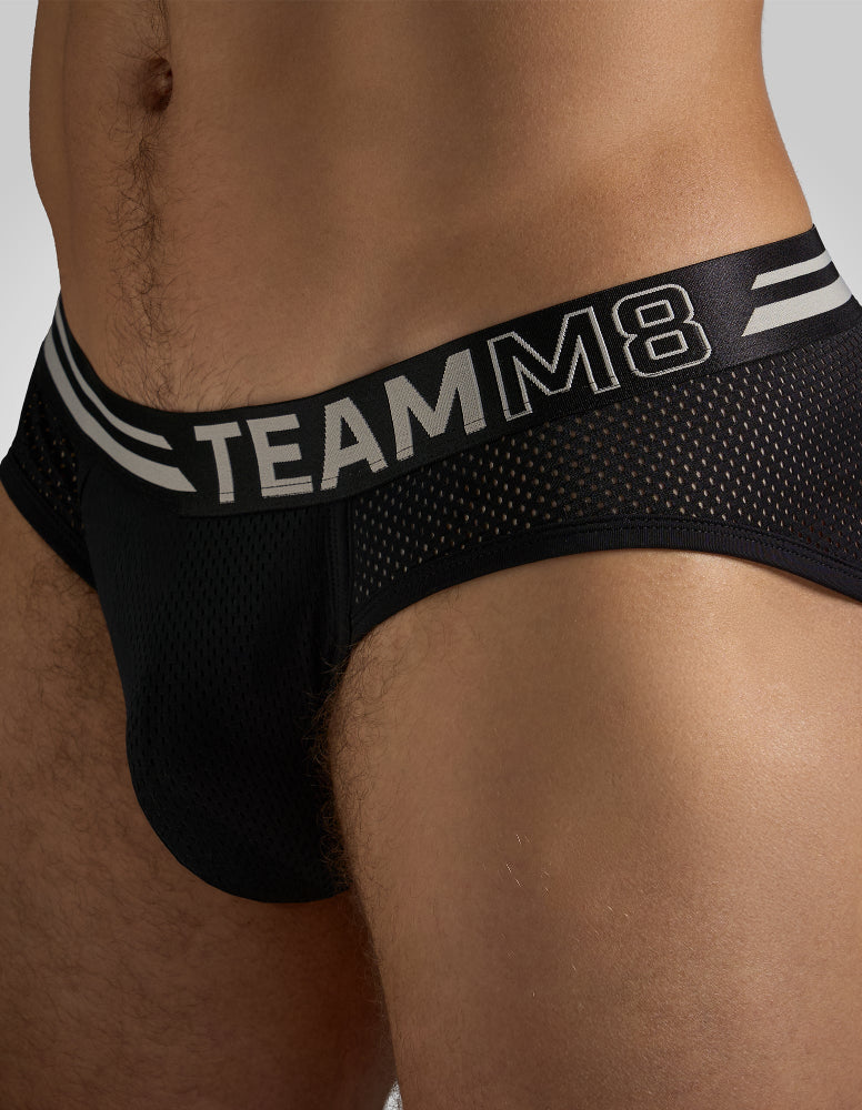 Racer Mesh Brief - Jet Black