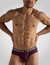 Load image into Gallery viewer, Racer Mesh Brief - Eggplant
