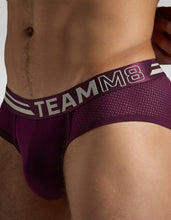 Load image into Gallery viewer, Racer Mesh Brief - Eggplant
